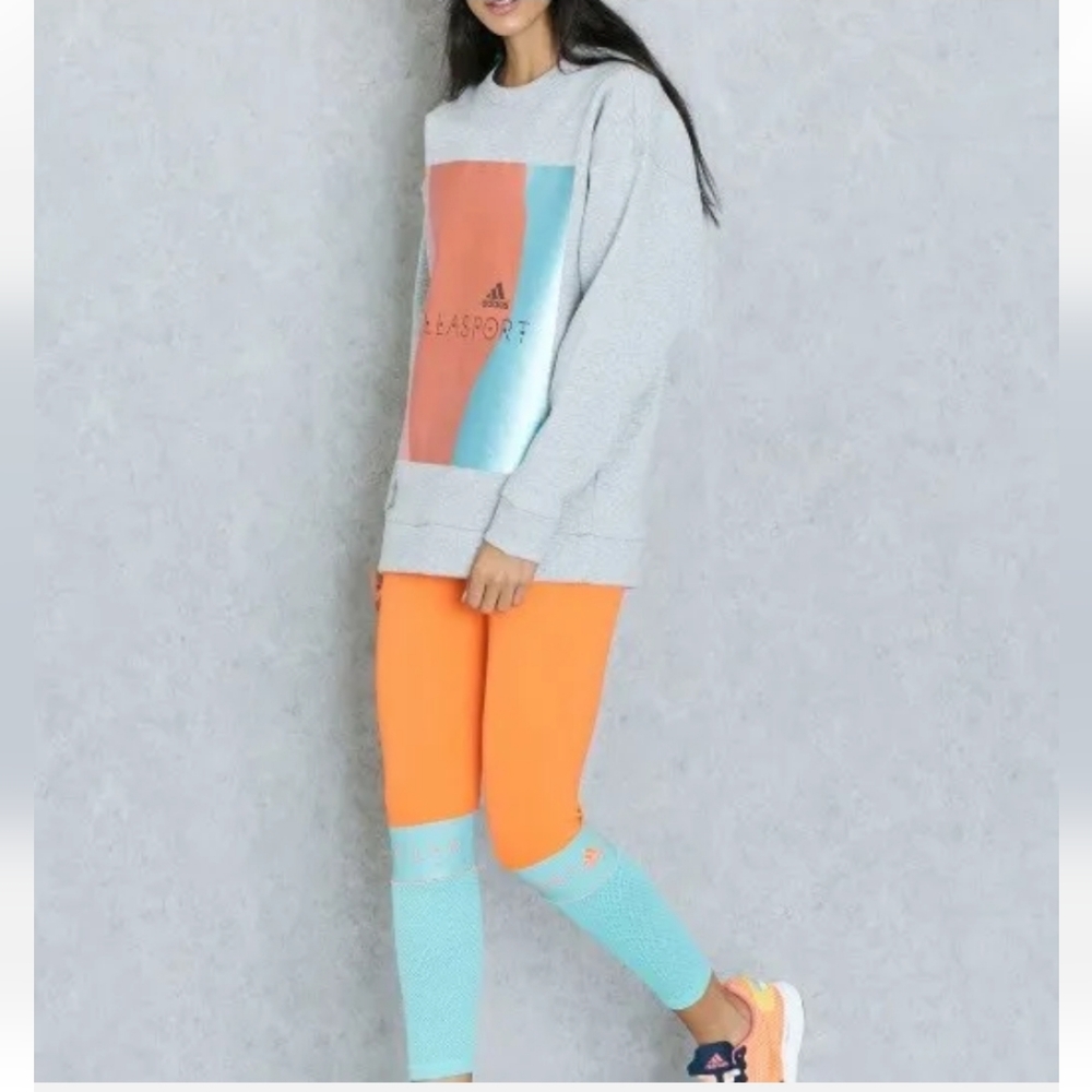 Stella McCartney x Adidas Metallic pullover sweatshirt size small